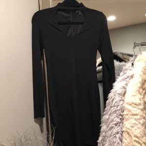 Express black choker dress